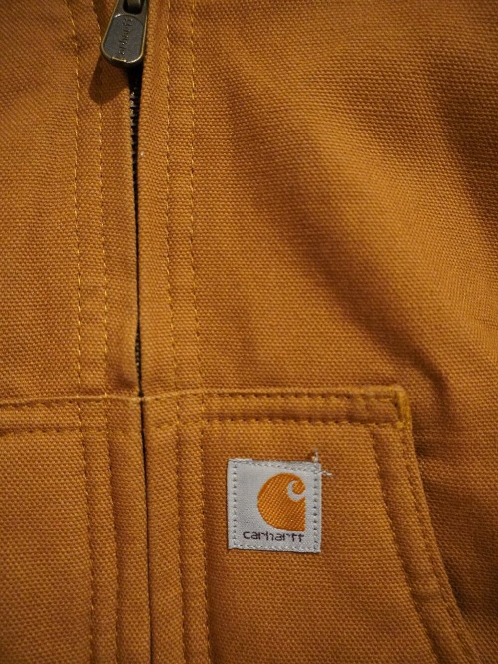 Carhartt Infant 18M Canvas Insulated Hooded Full Zip Hoodie Active Jacket Brown - Picture 2 of 7